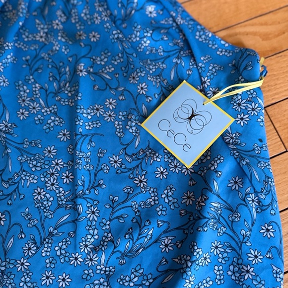 NWT Cece Sunset Bloom Halter Top in Santorini Sky Print Sz XL - Picture 9 of 9